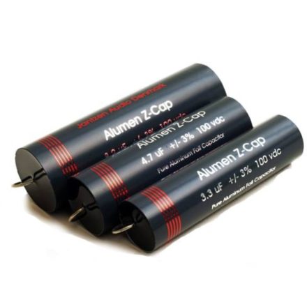Alumen Z-Cap 5,60 µF +/- 3%  100 VDC Pure AI foil  Size: dia.30 x 96 mm