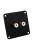 Terminal plate black anodized Al 100/100/3mm + pair of binding posts satin-nickel