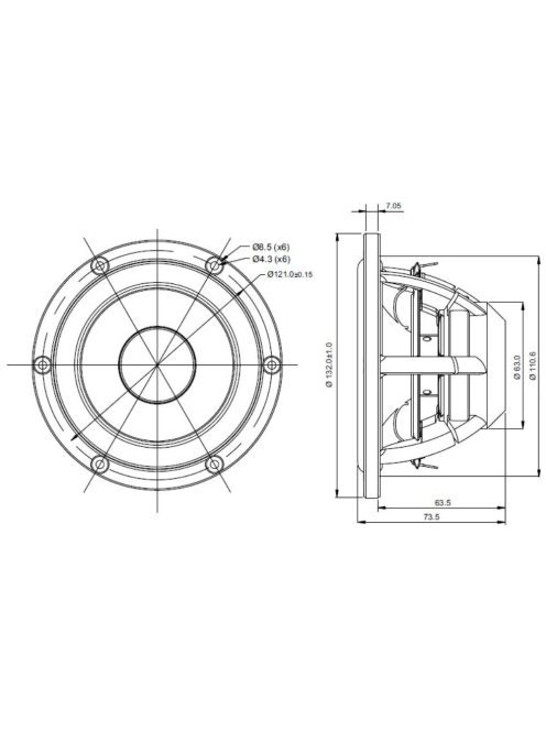 SATORI MR13P-8 ohm 5" középsugárzó