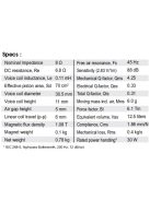 SATORI MR13P-8 ohm 5" középsugárzó