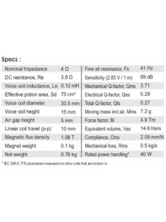 SATORI MW13P-4 5” mély-közép sugárzó