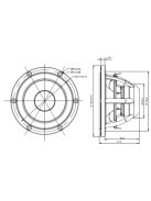 SATORI MR13PNW-4 ohm 5" középsugárzó, fehér kónusz