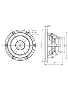 SATORI MR13PNW-8 ohm 5" középsugárzó, fehér kónusz