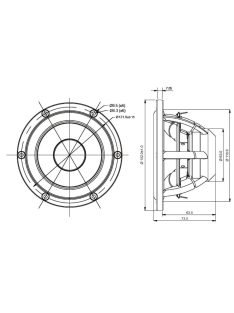   SATORI MR13PNW-8 ohm 5" középsugárzó, fehér kónusz