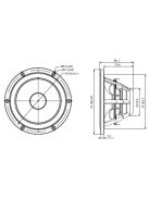 SATORI MR16P-8 ohm  6,5" középsugárzó