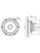 SATORI MR16PNW-4 ohm 6,5" középsugárzó, fehér kónusz