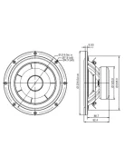 SB23NBACS45-4 ohm 8" mélysugárzó 45mm VC