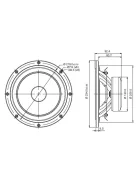 SB23NRXS45-4 ohm 8" mélysugárzó 45mm VC