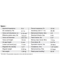 SB17MFC35-8 6” mély-közép sugárzó