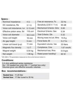 SB17NAC35-4 6” mély-közép sugárzó
