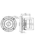 SB12NRXF25-8 4” mély-közép sugárzó
