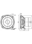 SB12PFC25-4 ohm - COAX 4" mély-közép sugárzó, 25mm VC