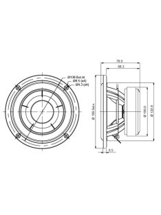 SB15CAC30-4 5" mély-közép sugárzó