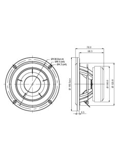 SB15CAC30-8 5" mély-közép sugárzó