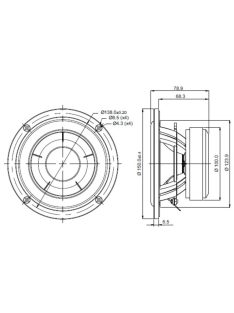   SB15NBAC30-4 ohm  5" mély-közép sugárzó, 30mm VC Al cone