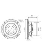 SB15NBAC30-8 ohm  5" mély-közép sugárzó, 30mm VC Al cone