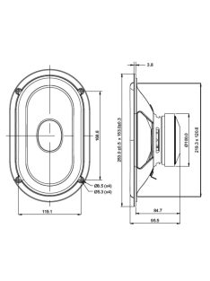 SB15SFCR39-8 5" x 8" midwoofer