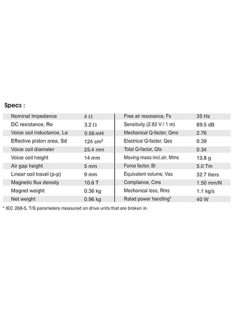 SB16PFC25-4 6” mély-közép sugárzó