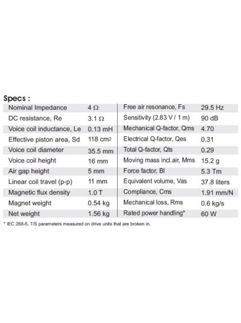 SB17CAC35-4 6" mély-közép sugárzó