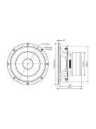 SB23MFCL45-8 8” mély-közép sugárzó