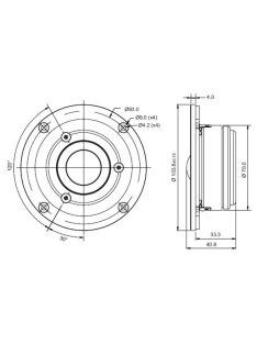 SB29SDAC-C000-4 ohm dómsugárzó , large surround dome