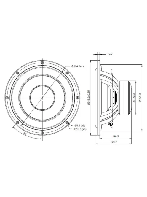 SB34SWPL76-4 12" mélysugárzó