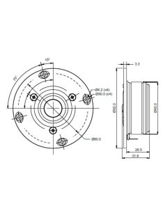 SB Acoustics SB21SDC-C000-4, 4 Ohm dóm