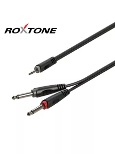   Roxtone RAYC130L6 3,5 sztereó Jack - 2x6,3 monó Jack kábel, 6m