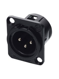   Seetronic MJ3F2C-B XLR papa, szerelhető, 3 pólusú, (fekete) 