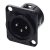 Seetronic MJ3F2C-B XLR papa, szerelhető, 3 pólusú, (fekete)