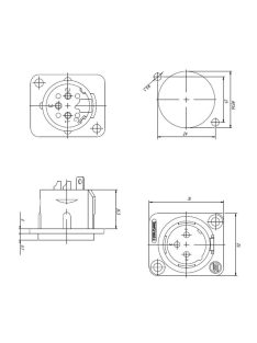   Seetronic MJ3F2C-B XLR papa, szerelhető, 3 pólusú, (fekete) 