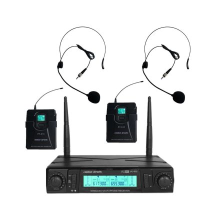 JRU-602/HT-11A/PT-51C UHF zsebadós mikrofon szett 2 db fejmikrofonnal