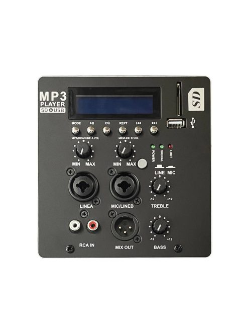 YAC-12A Bi-Amp Aktív hangfal 400/700W, 12" + Bluetooth, + MP3, SD