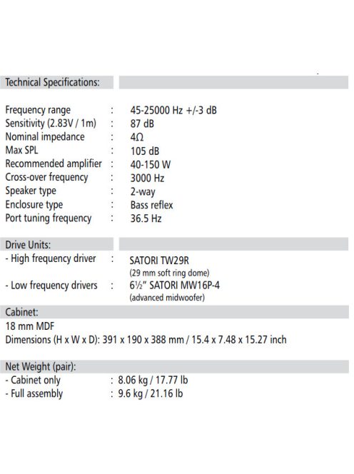 SB Acoustics ARA White High-Gloss Complete Speaker Kit