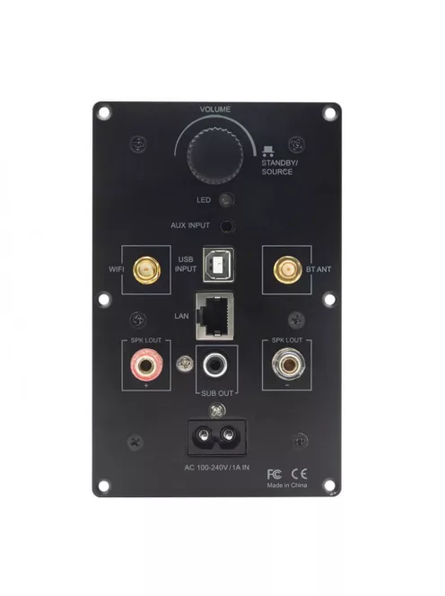 Up2Stream Plate AMP 2x40W Plate Amplifier with Bluetooth 5.0, WiFi and LAN