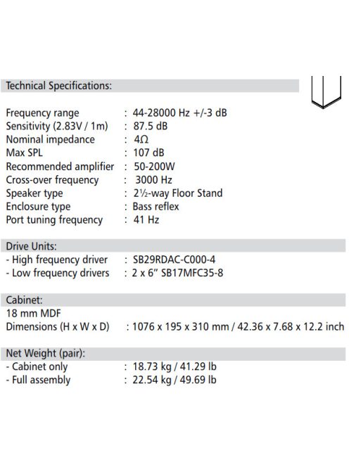 SB Acoustics ARYA Rosewood High-Gloss Complete Speaker Kit
