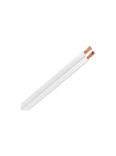   Audtek FBC-250 16 AWG OFC White Braided Flat Speaker Wire per meter