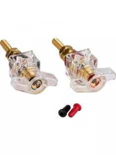  BPWK-G | Winged Knob Insulated Binding Post | Banana Jack | Pair Gold