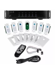   Dayton Audio DAX66 6 forrású 6 szobás multiroom rendszer fali vezérlővel (12*25W)