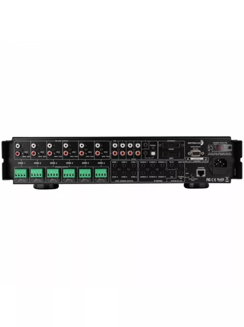 Dayton Audio DAX66 6 forrású 6 szobás multiroom rendszer fali vezérlővel (12*25W)