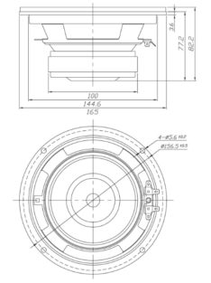 Dayton Audio DC160-4 6-1/2" Classic mélysugárzó