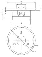 Dayton Audio DC28F-8 1-1/8" Silk Dome Tweeter