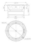 Dayton Audio DSA135-8 5" Designer Series Alu mélysugárzó
