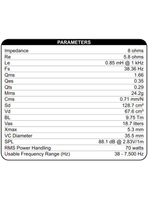 Dayton Audio DSA175-8 6-1/2" Designer Series aluminum mélyközép sugárzó