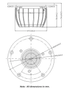 ES25Nd-4 1" Ring Dome Neodymium Tweeter