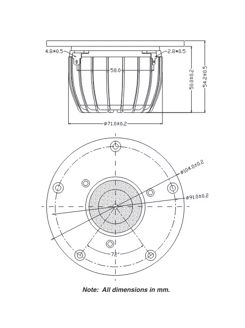 ES25Nd-4 1" Ring Dome Neodymium Tweeter