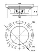 ND140-PR 5-1/4" Aluminum Cone Passive Radiator