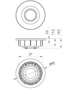 ND16FA-4 5/8" Soft Dome Neodymium Tweeter 4 Ohm