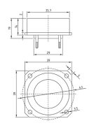 Dayton Audio ND20FB-4 Rear-Mount 3/4" Neodymium Dome Tweeter
