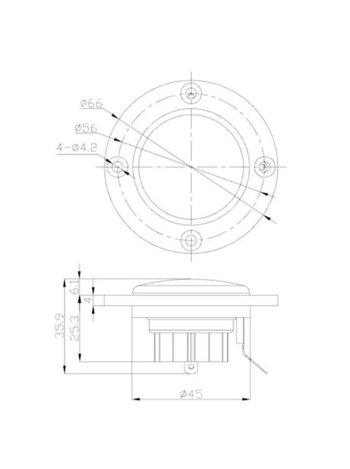 ND25FA-4 1" Soft Dome Neodymium Tweeter